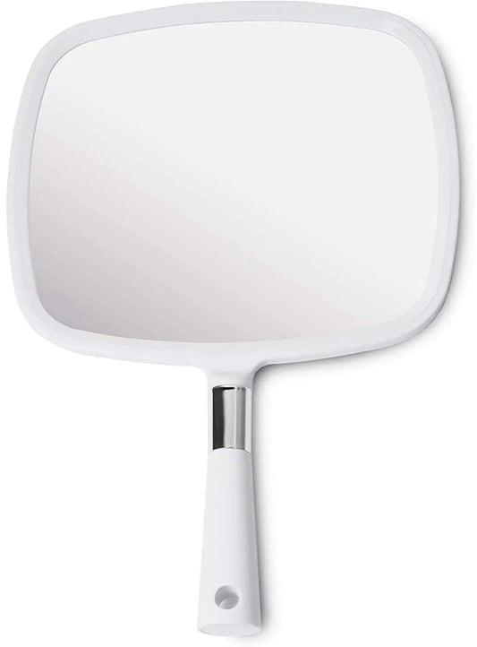Mirrorvana® Large Handheld Mirror – Personal Barber Haircut Mirror
