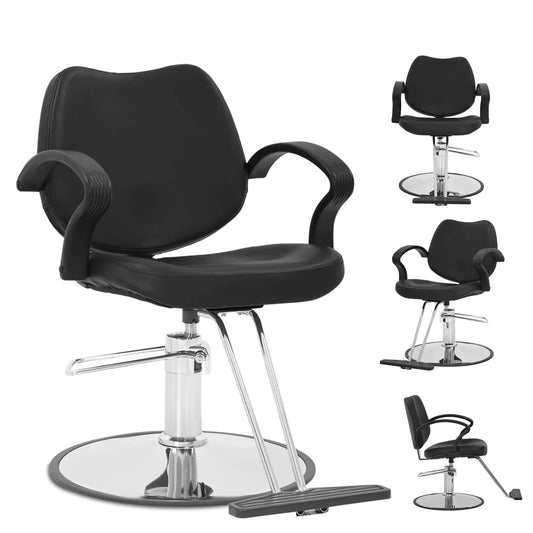 Ruesleag Barber Chair – Hydraulic, 360° Swivel, Ergonomic