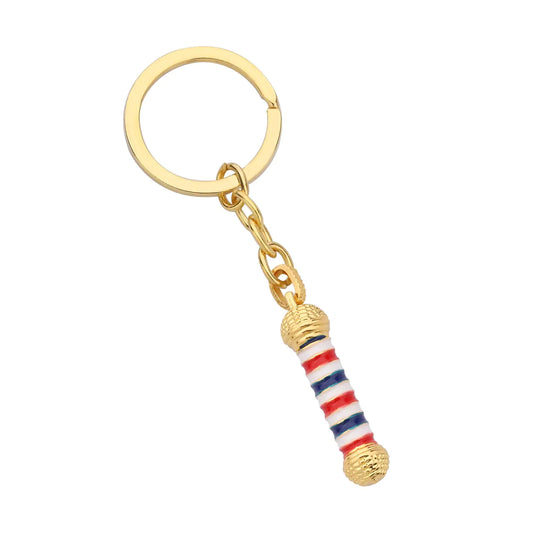 WSNANG Barber Pole Keychain – Gold